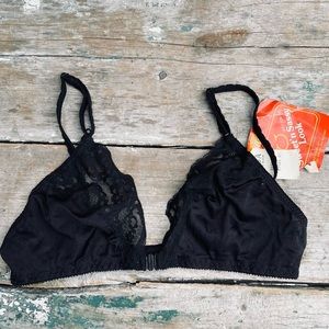 Vintage Montgomery Ward black bra 36 A nwt